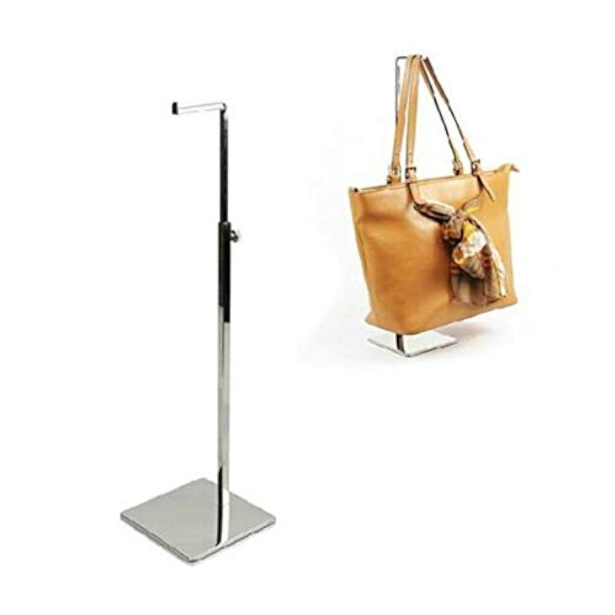 Stainless Steel Adjustable Handbag Display Stand, Silver